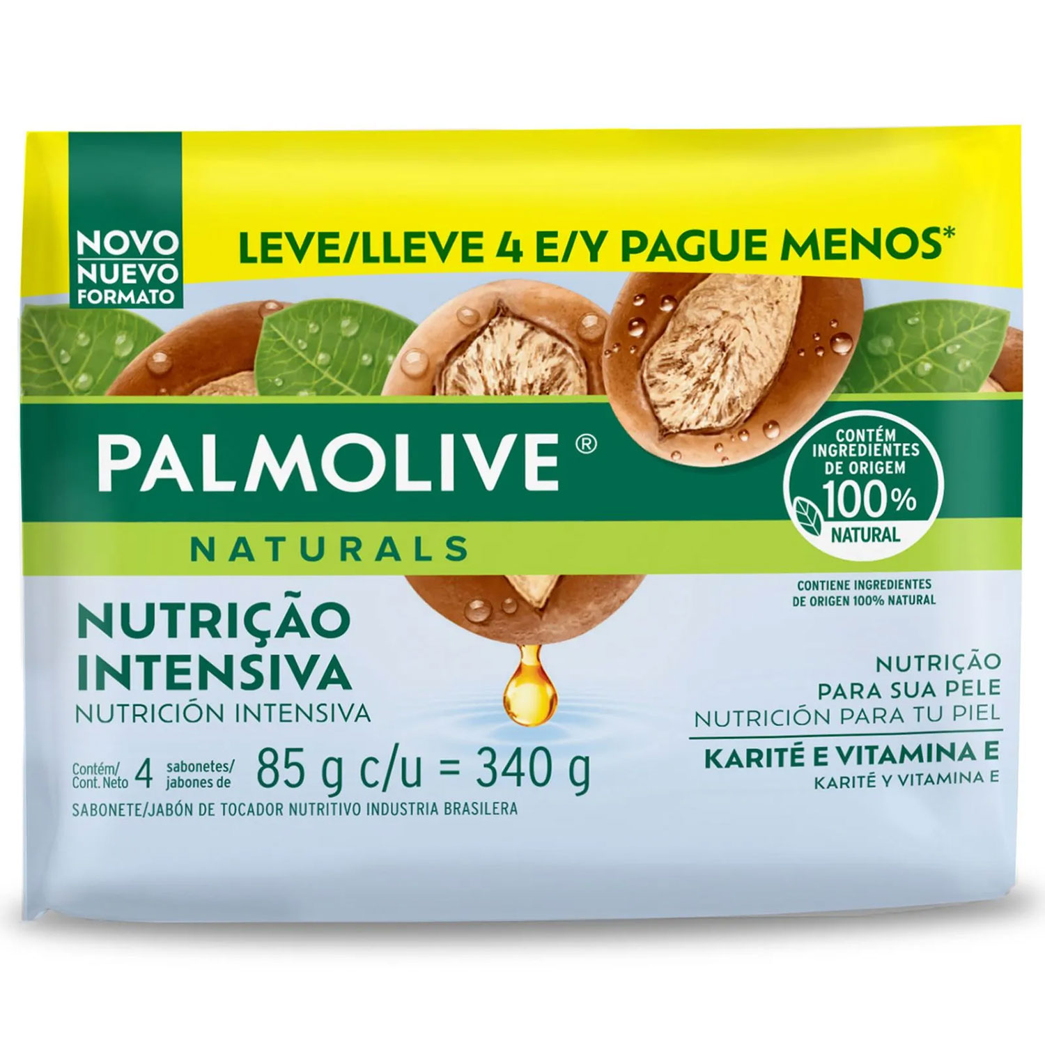 Jabones de Tocador Palmolive Naturals Karite y Vitamina E X 4 U