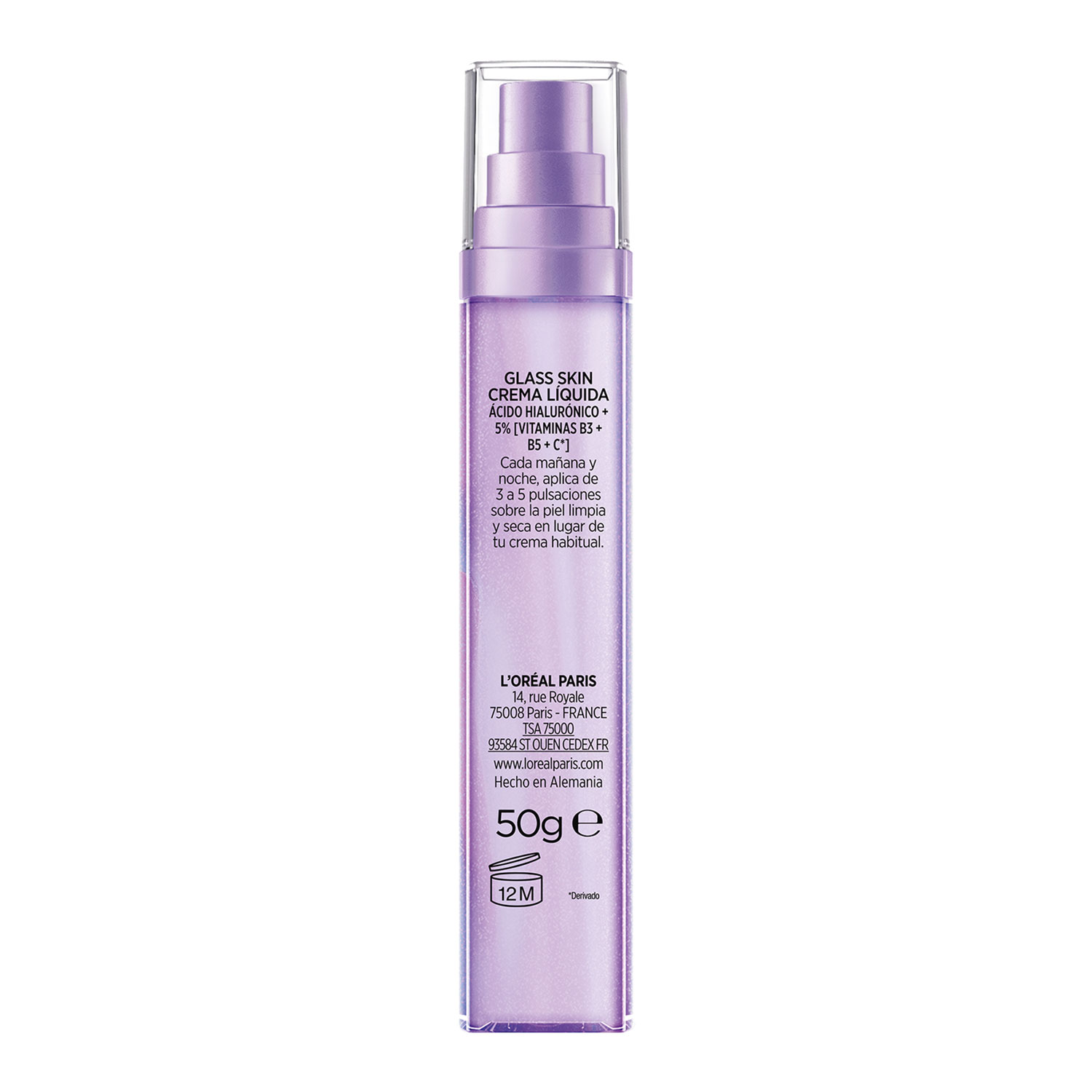 Crema Líquida Facial Loreal Revitalift Glass Skin X 50 Ml - Imagen 2