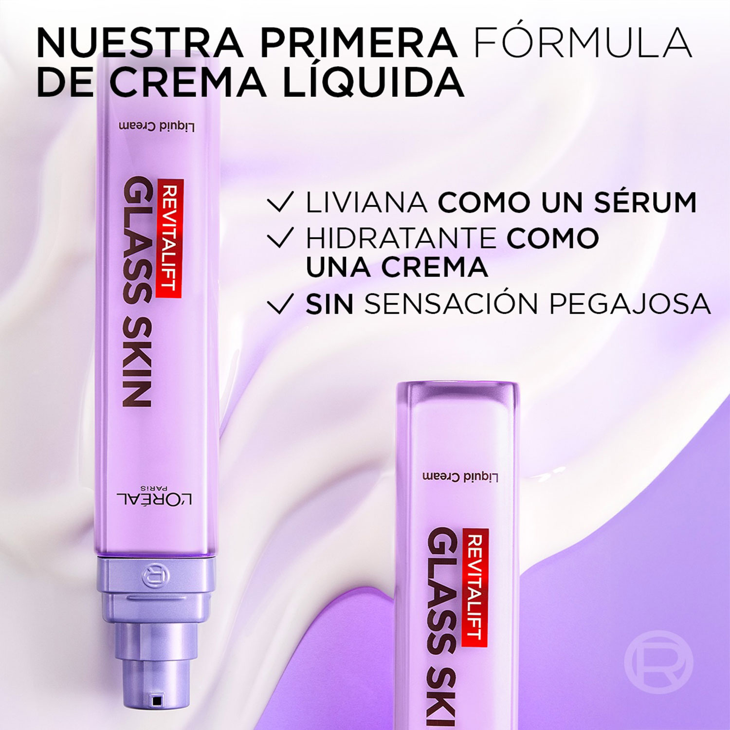 Crema Líquida Facial Loreal Revitalift Glass Skin X 50 Ml - Imagen 6