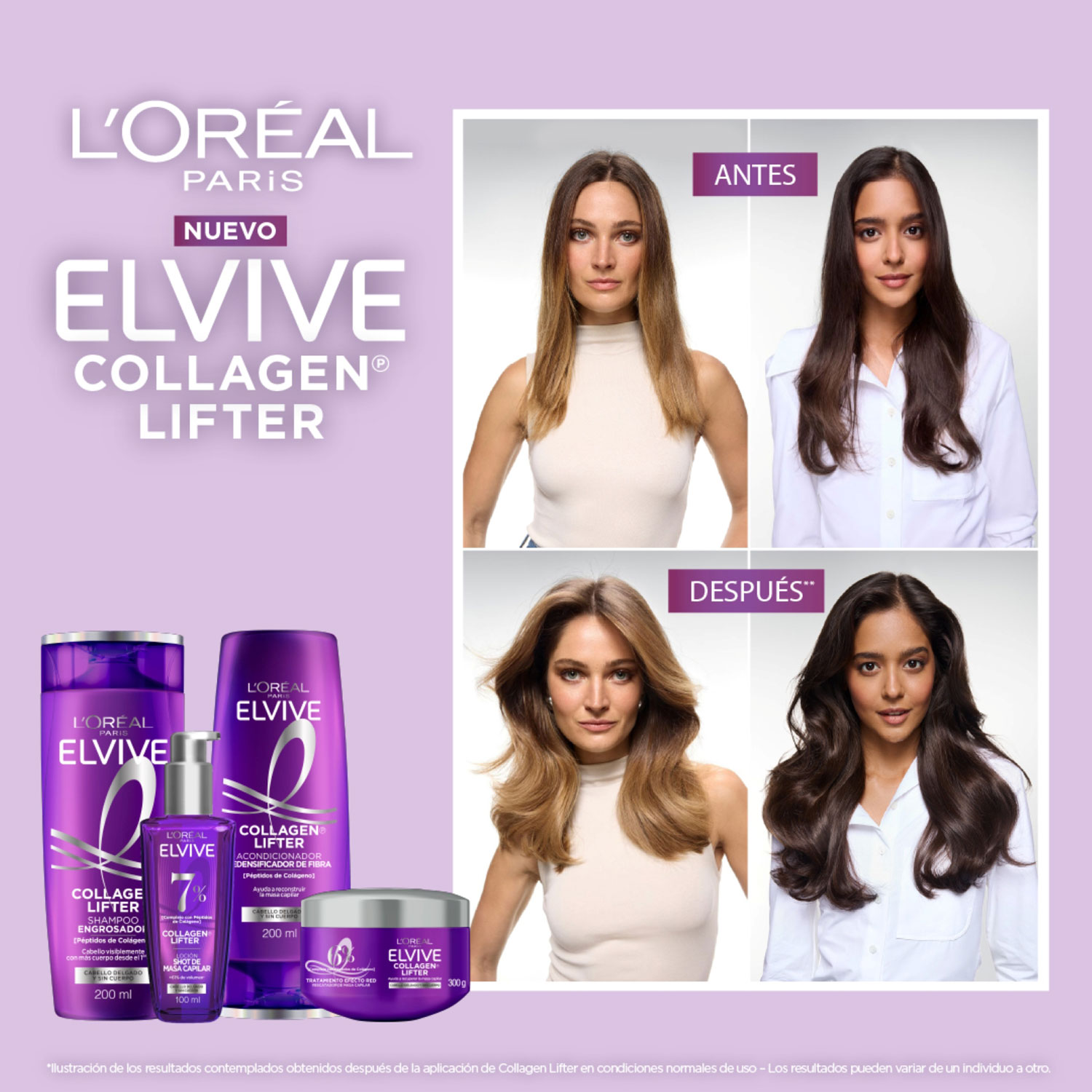 Shampoo Elvive Collagen Lifter X 200 Ml - Imagen 7