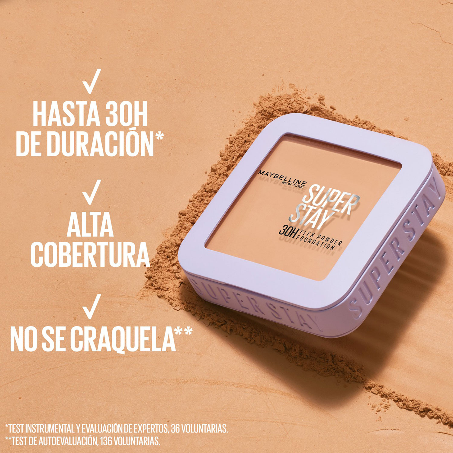 Base de maquillaje en Polvo Maybelline Super Stay 30 hs Flex 220 X 1 U - Imagen 5
