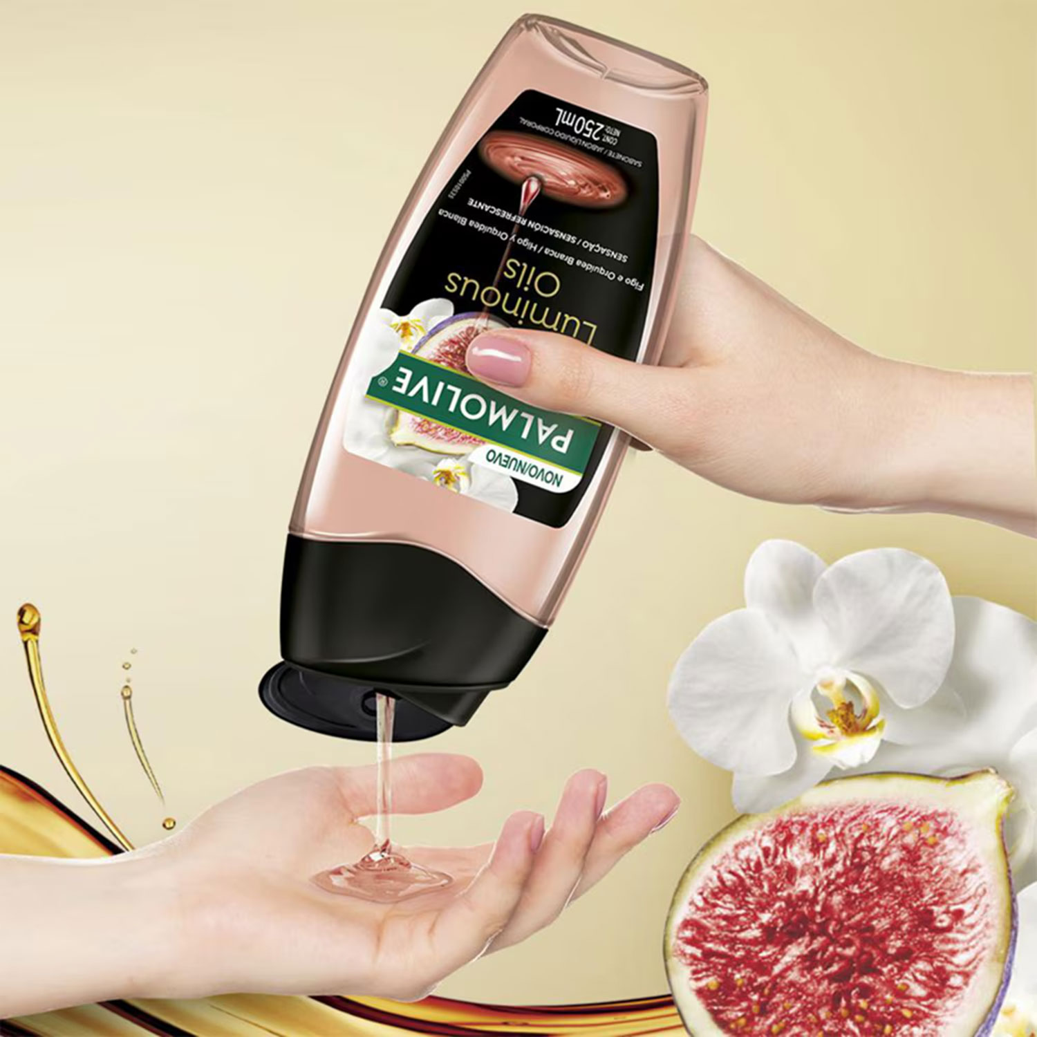 Jabón Líquido Palmolive Luminous Oils Higo y Orquídea X 200 Ml - Imagen 3